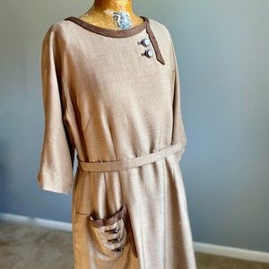 Vintage Light Brown Wiggle Dress